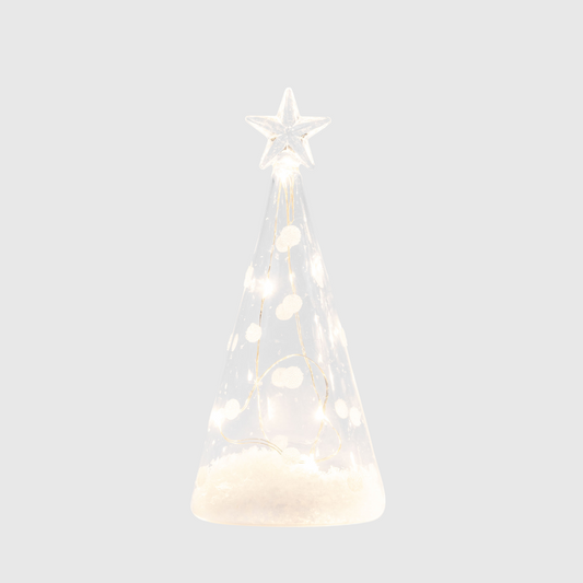 18cm Clear Cone Tree with Dots