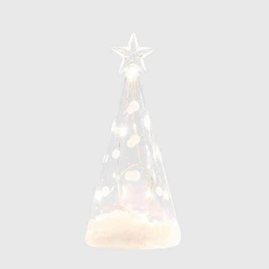 24cm Clear Cone Tree with Dots