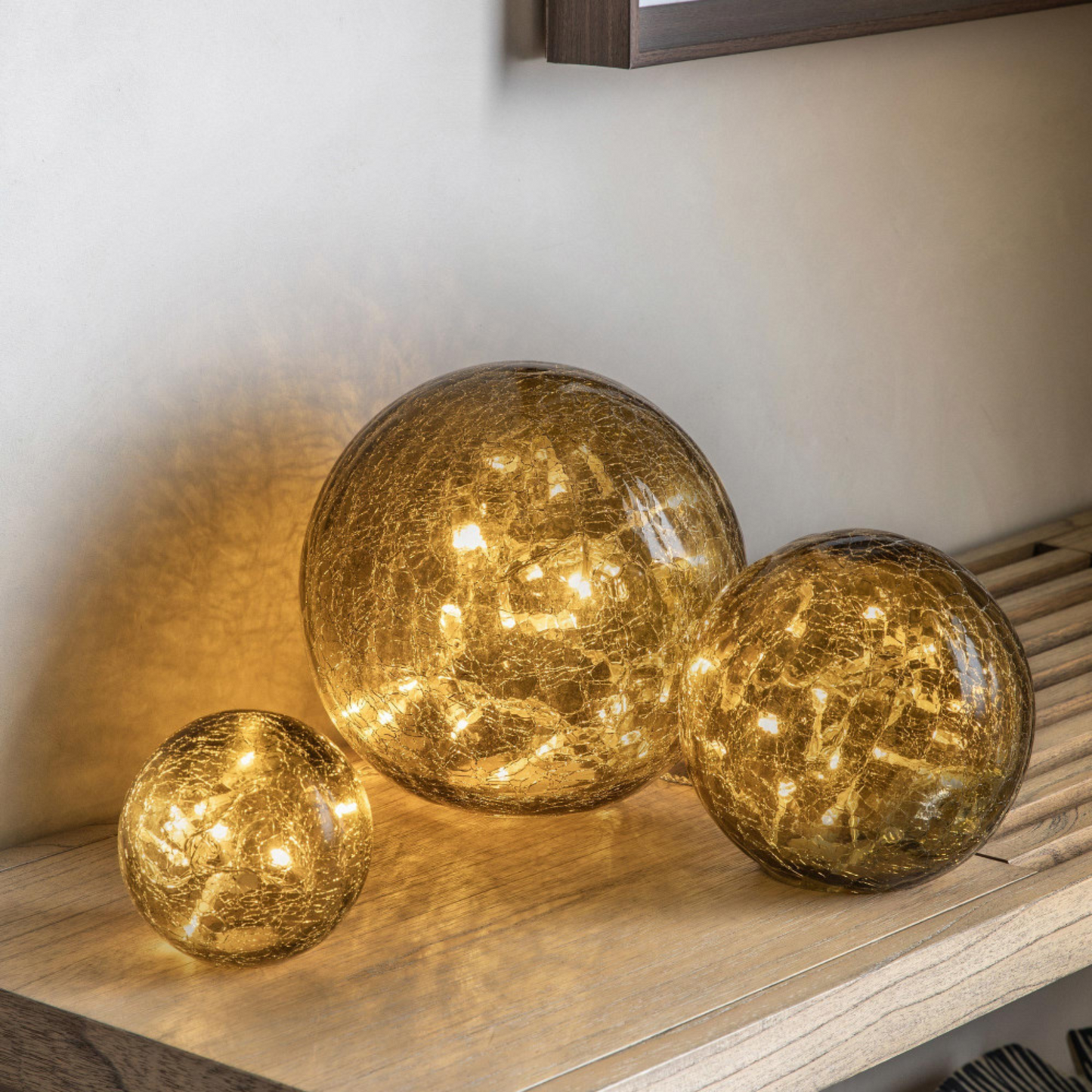 15cm Crackle Topaz Orb