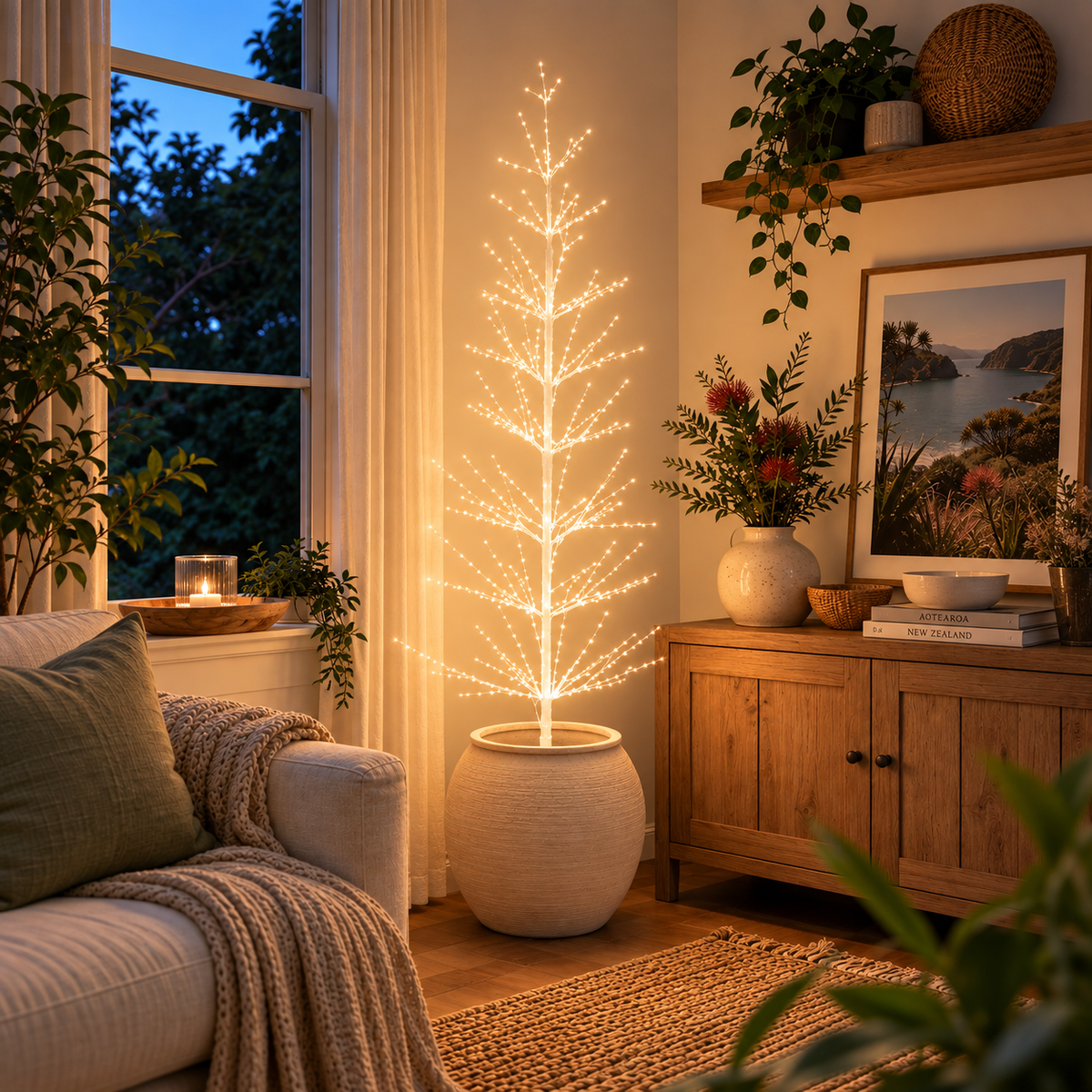 White Spruce LED Christmas Trees