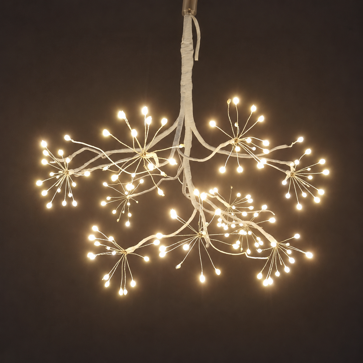 Hanging Starburst Branch Lights in White