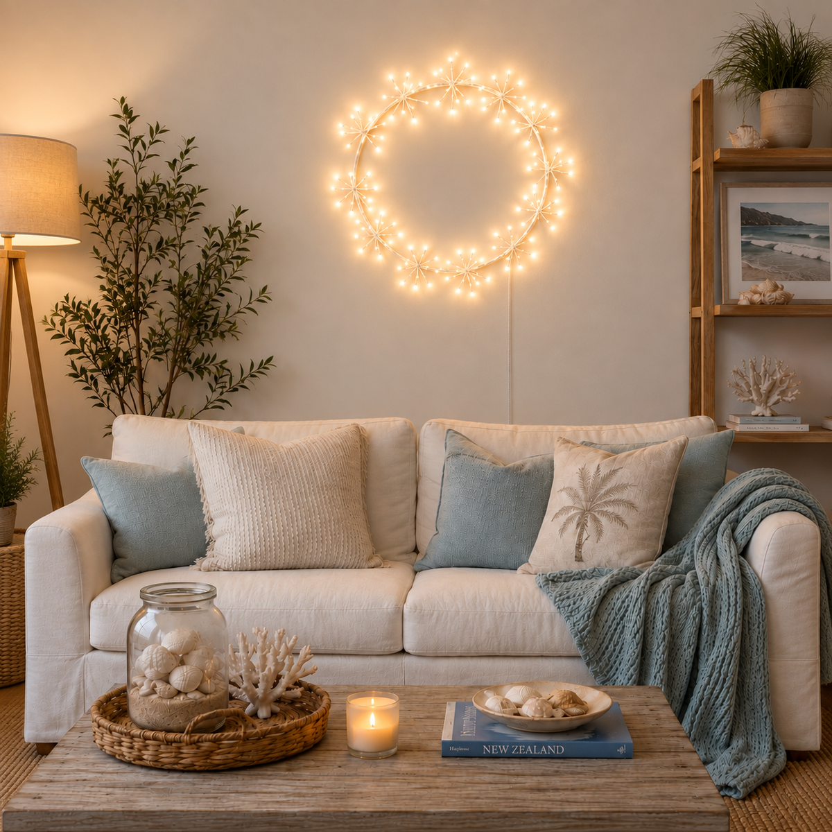 Large Light up White Wreath