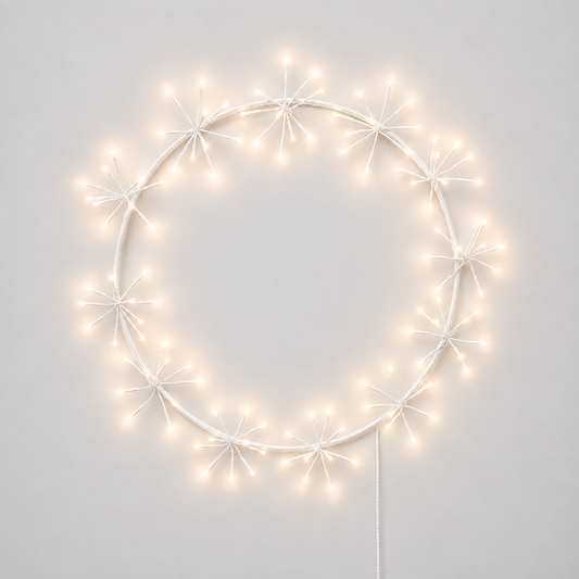 Large Light up White Wreath