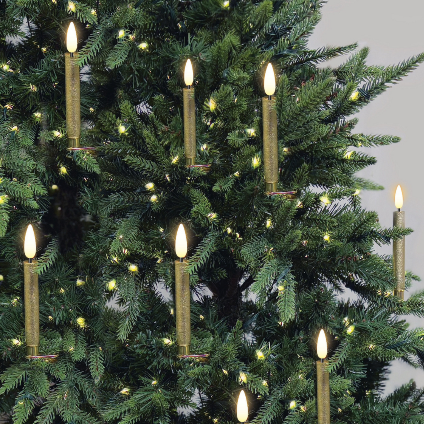 NEW 2025 Gold Deluxe 10pcs Christmas Tree Candle Set