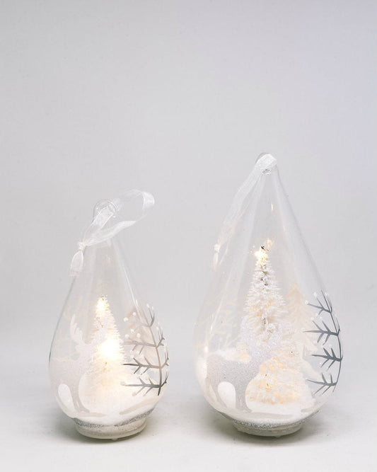 Small (14.5cm) Forest Village Printed Teardrops