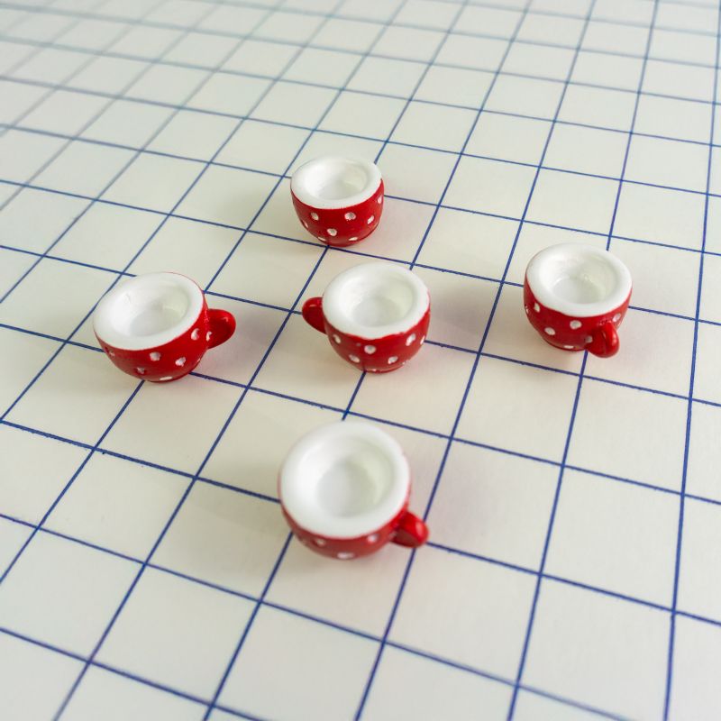 Toadstool Magnets red/white (set of 5)
