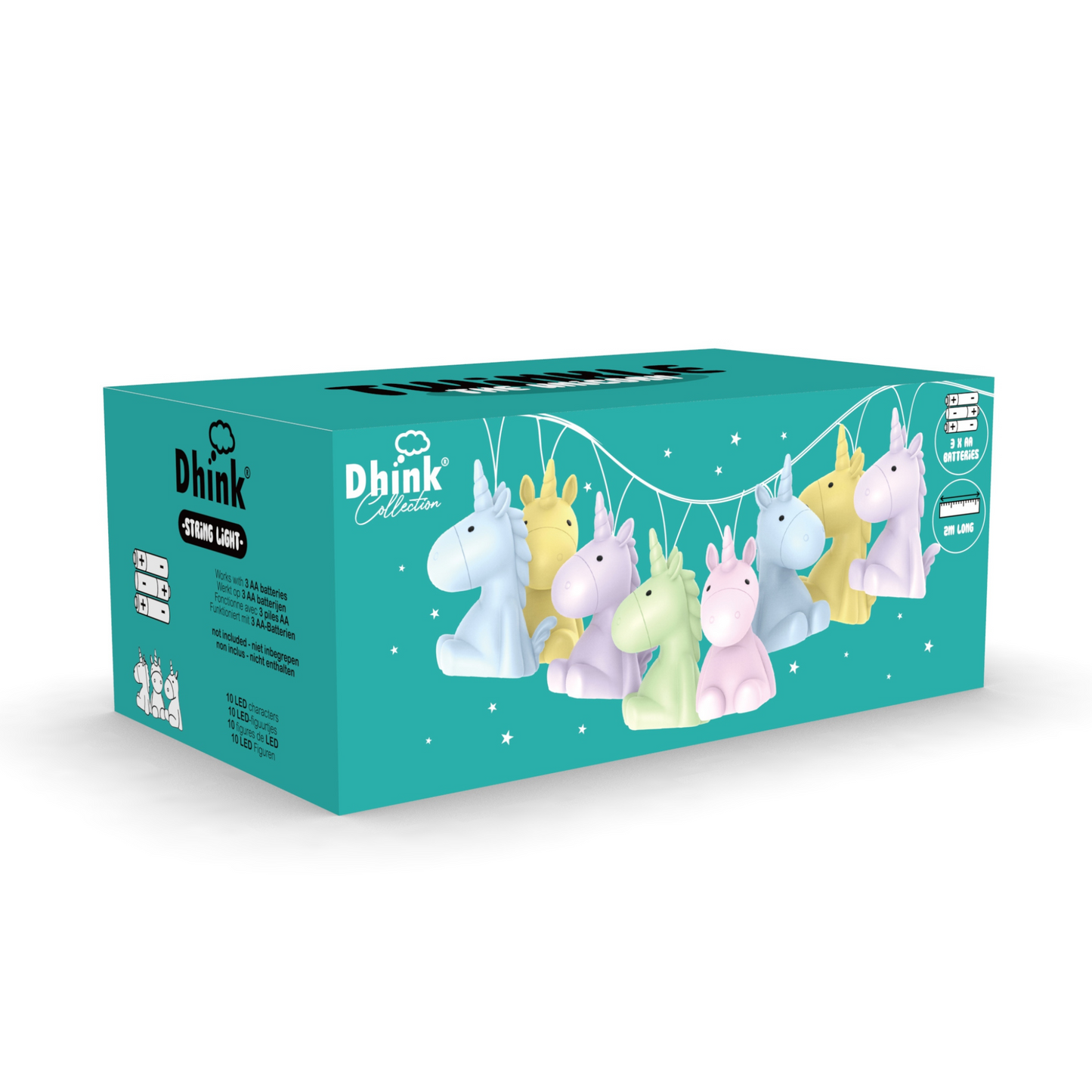 Pastel Unicorns Fairy Lights String