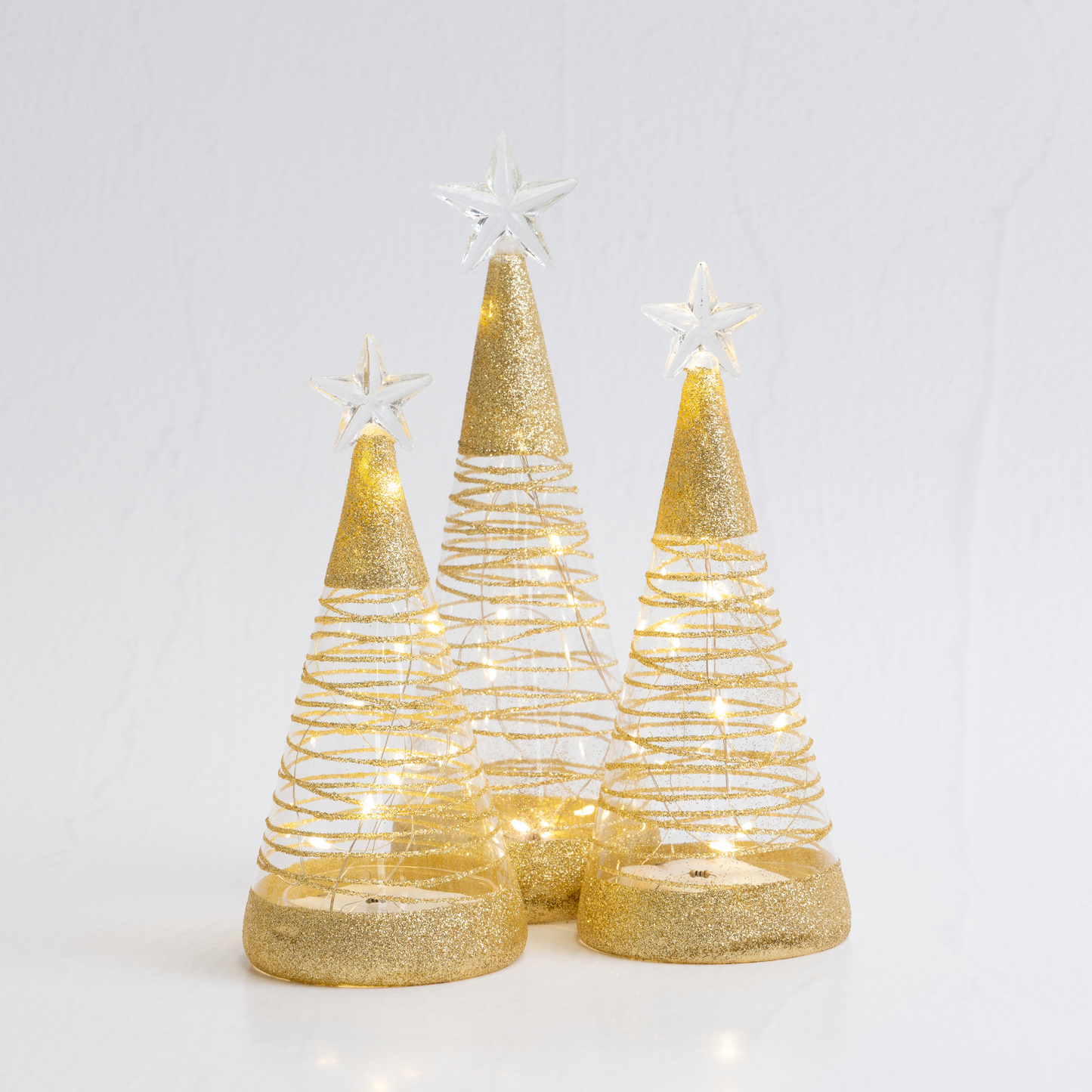 19cm Gold Sparkle Table Top Tree