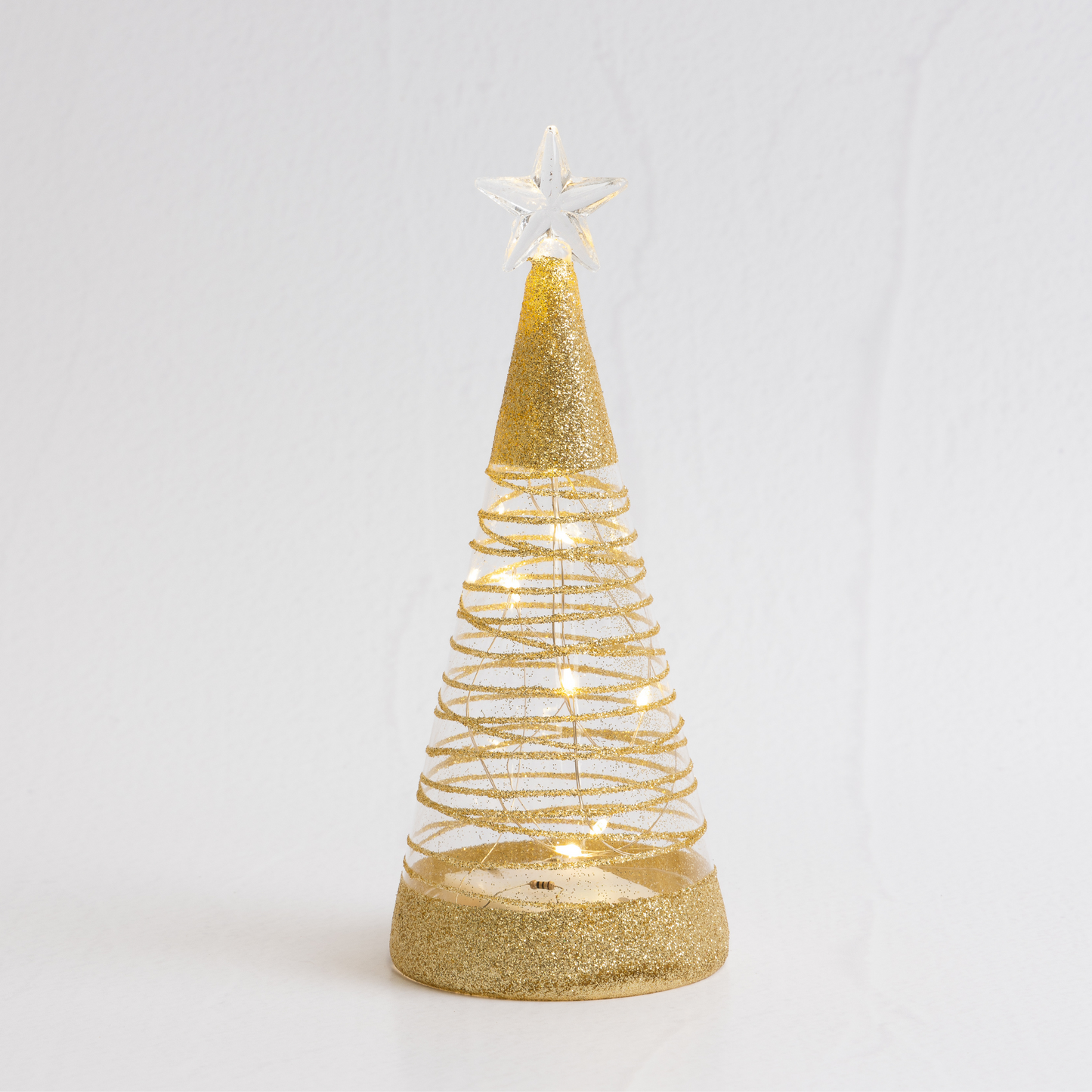 19cm Gold Sparkle Table Top Tree