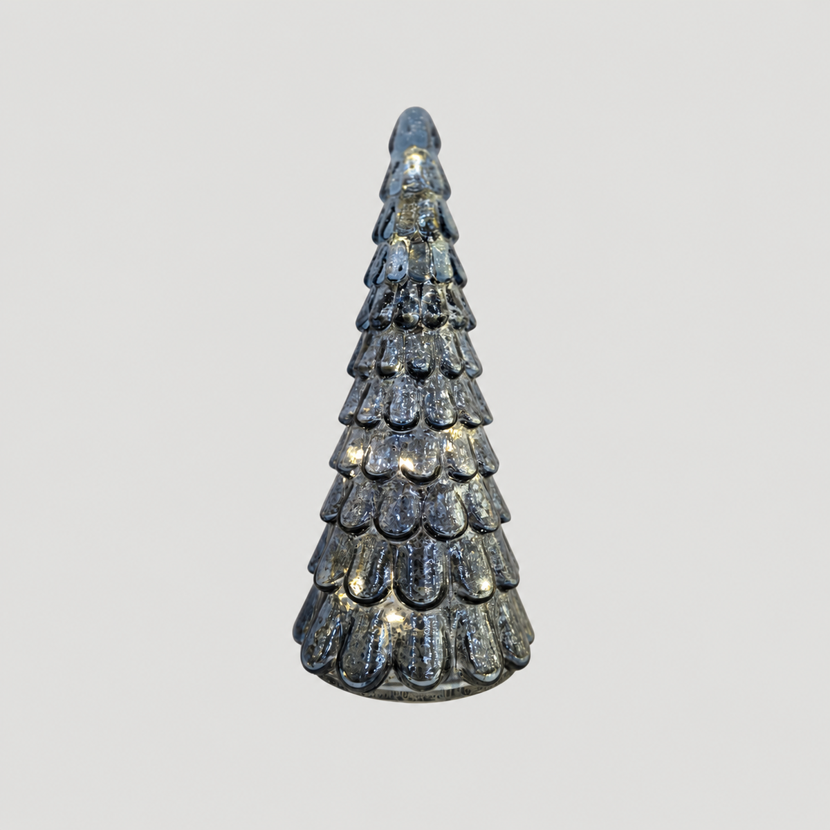Frost Drop Glass Trees in Blue