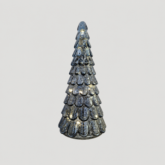 Frost Drop Glass Trees in Blue