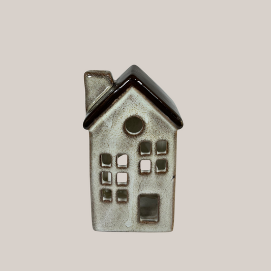 The Silver Nook Tealight House - Natural 10cm