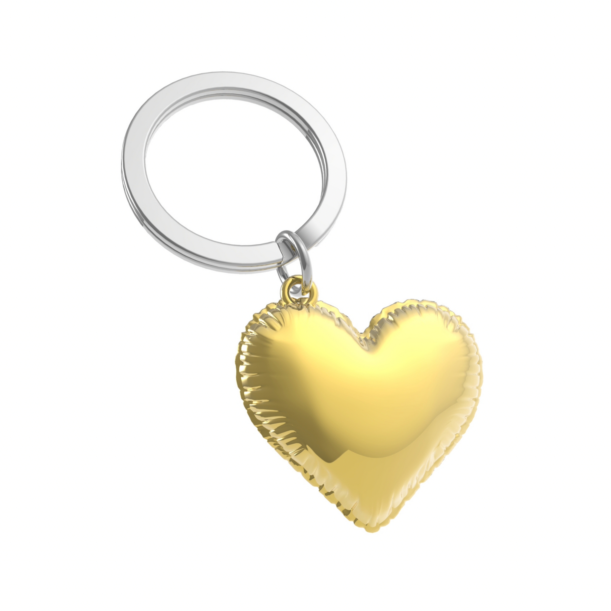 Balloon Heart Keychain (Gold) – Stellar Haus