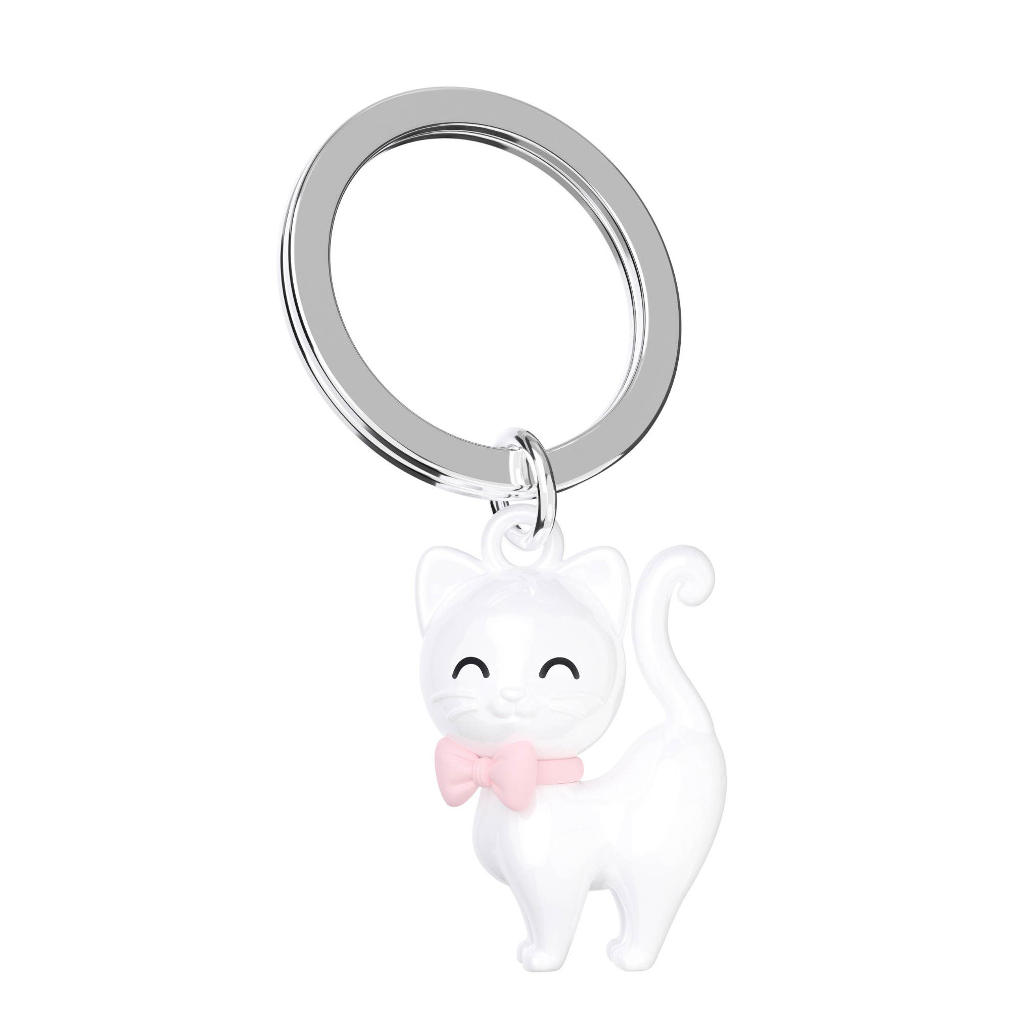 White Cat Keychain – Stellar Haus