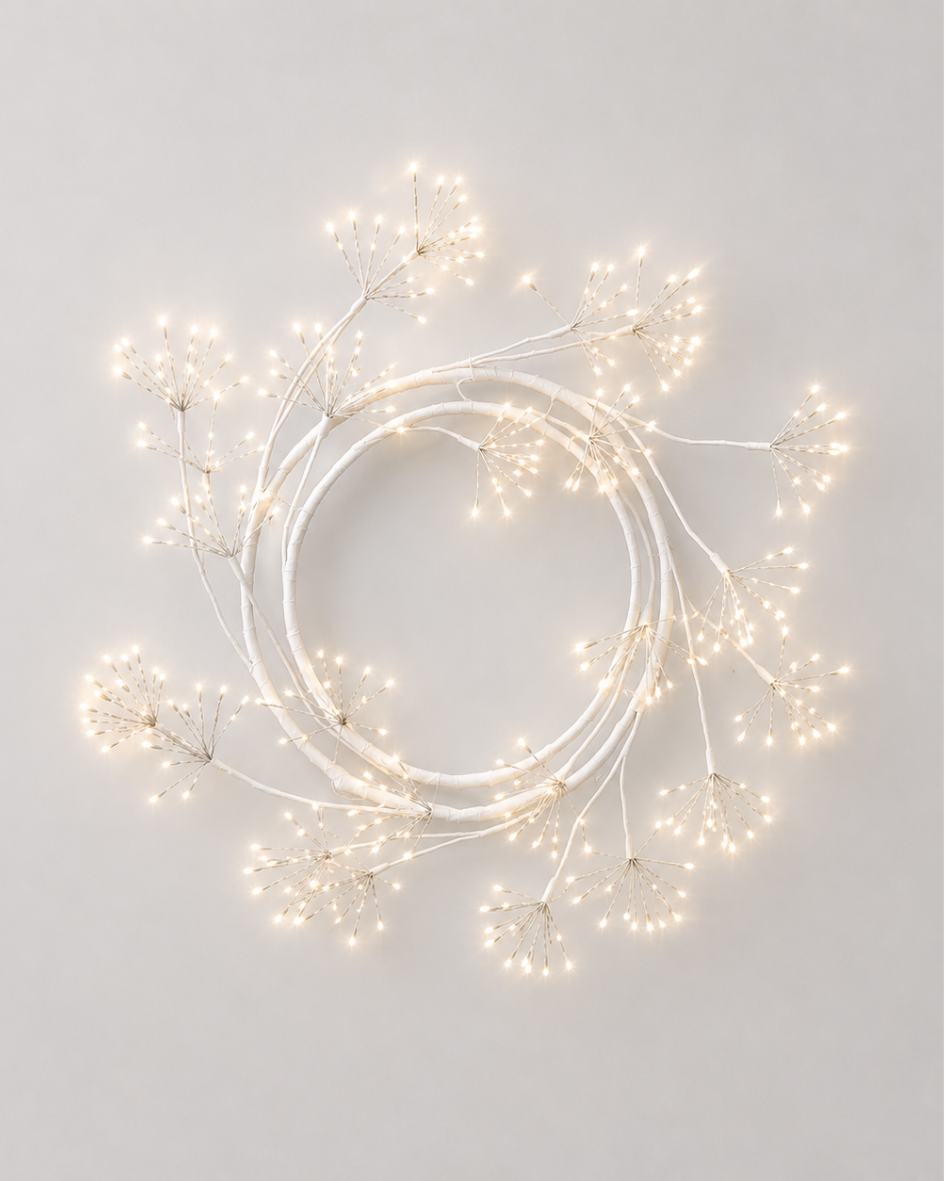 Spiral Wreath in White