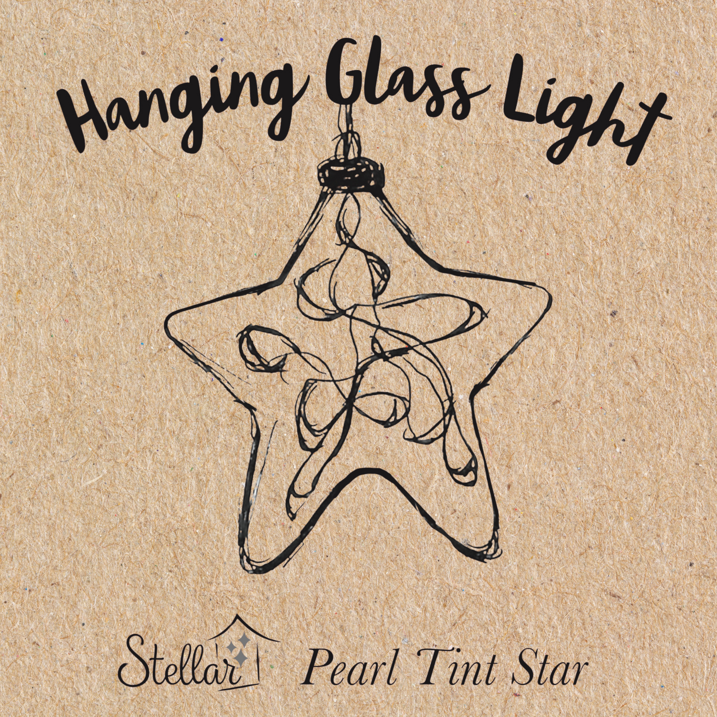 Pearl Tint Star Hanging Glass