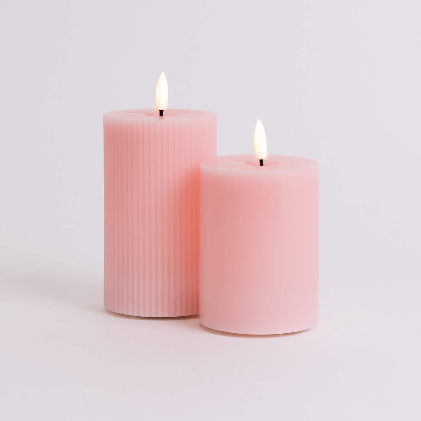 10cm x 7.5cm Pink LED Candle