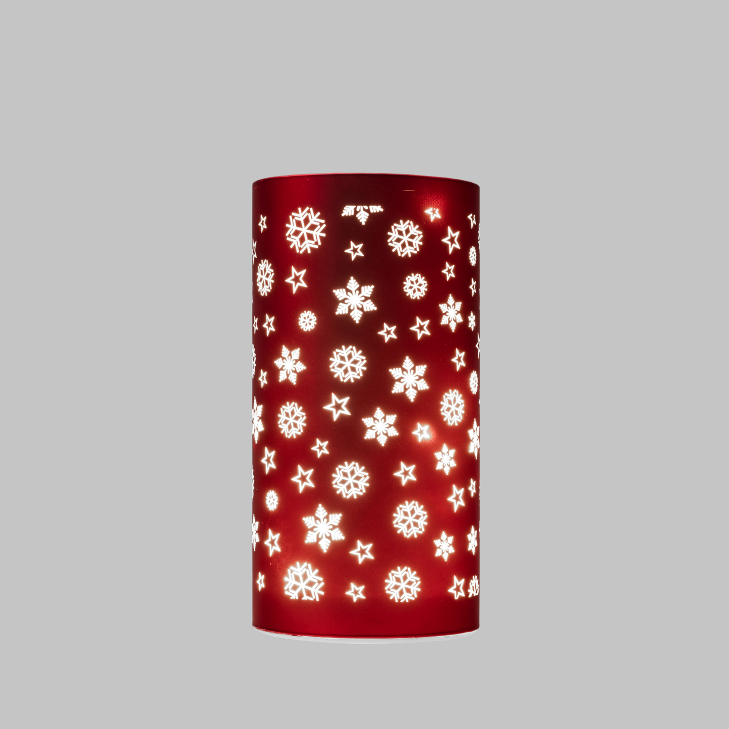 15cm Red Cylinder Lantern