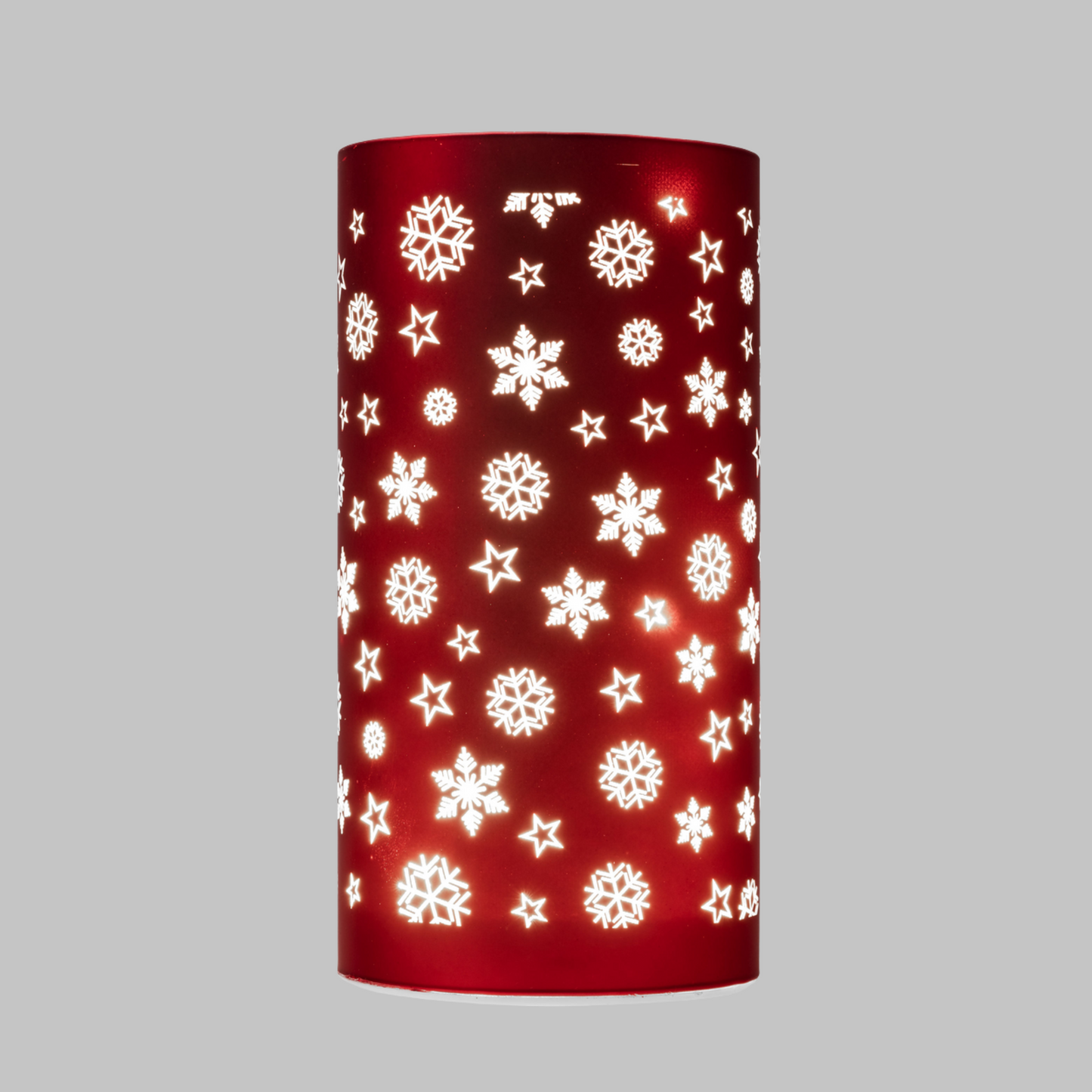 25cm Red Cylinder Lantern