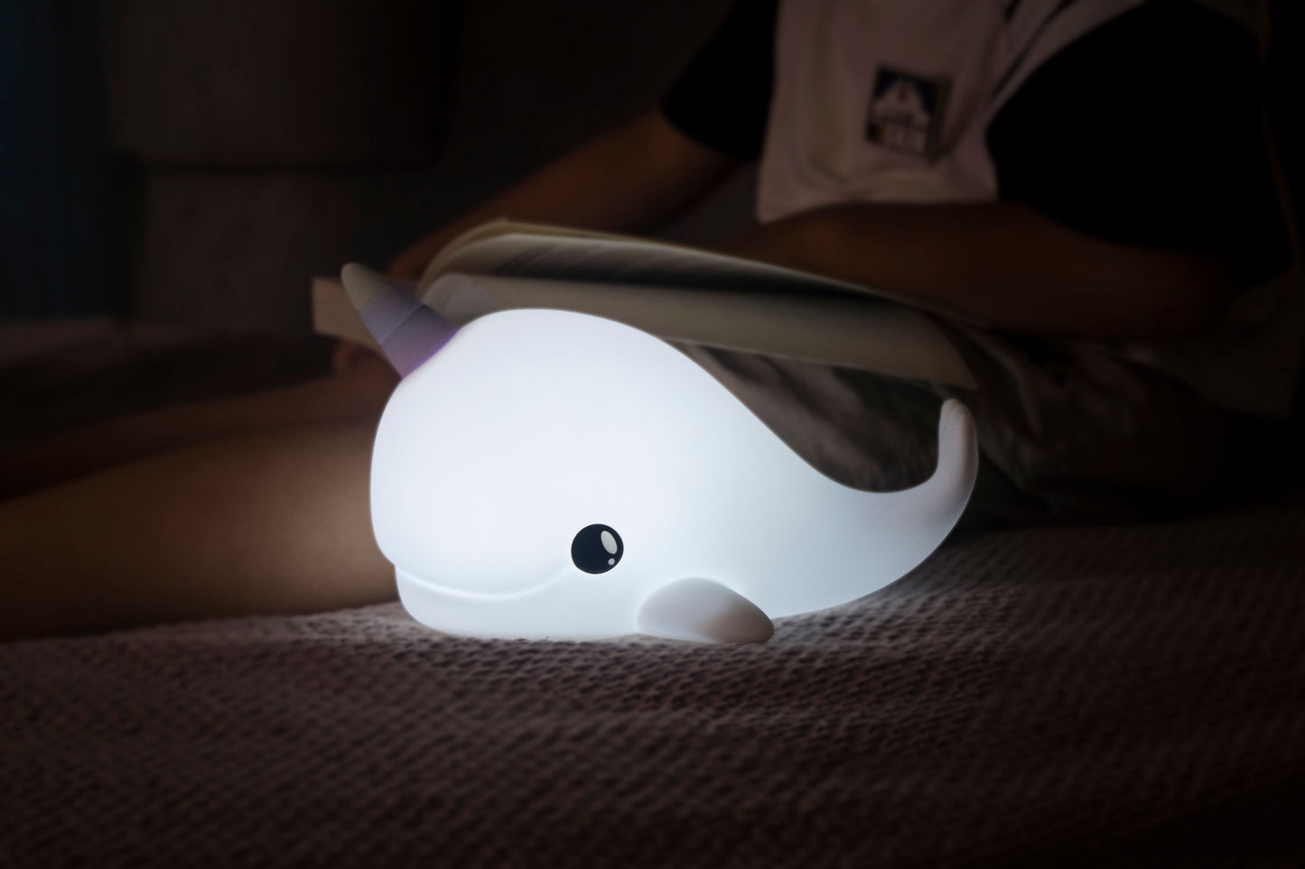 Squishy Splash the Narwhal USB Rechargeable Night Light