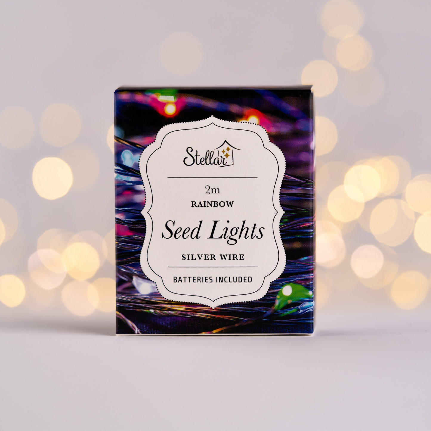 2m Silver RNB 20 LED Seed Lights String