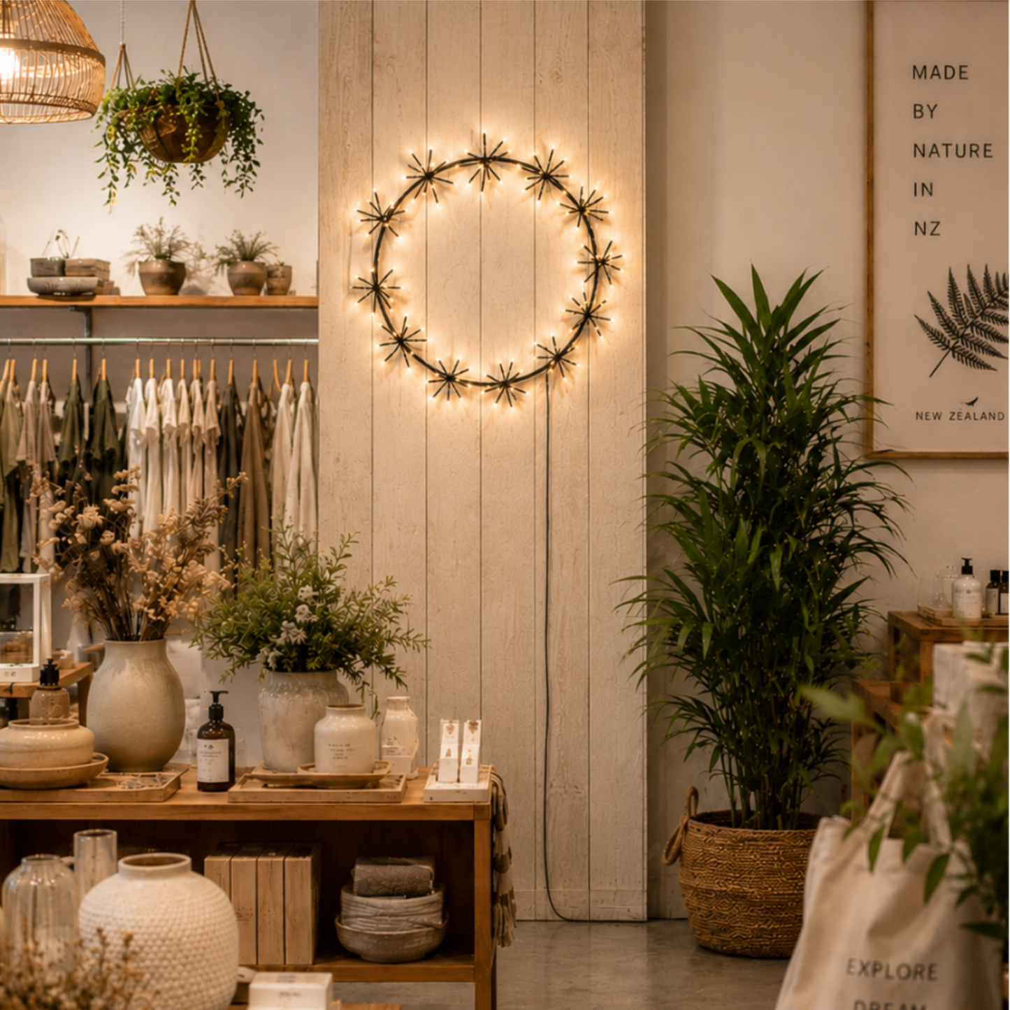 Large Light up Black Wreath