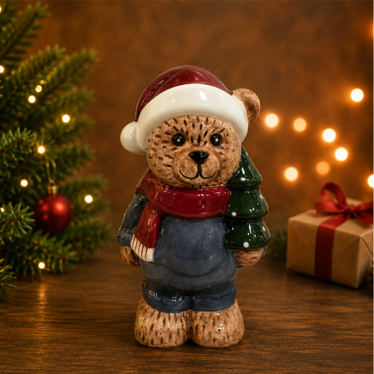 Porcelain Bear with Tree