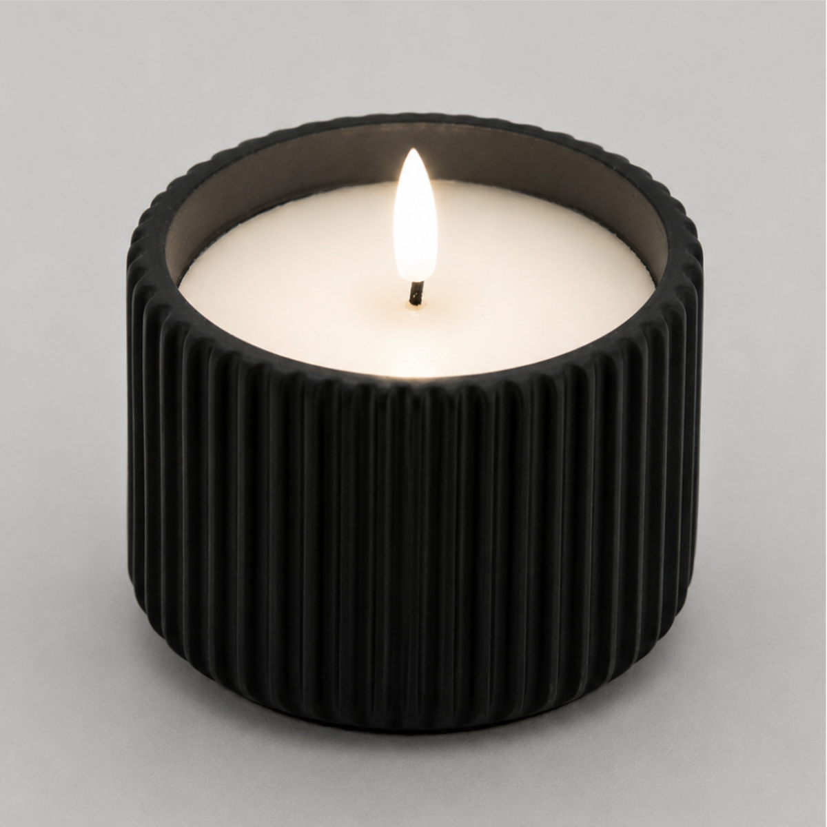 Black Cement Blend 9cm LED Candle