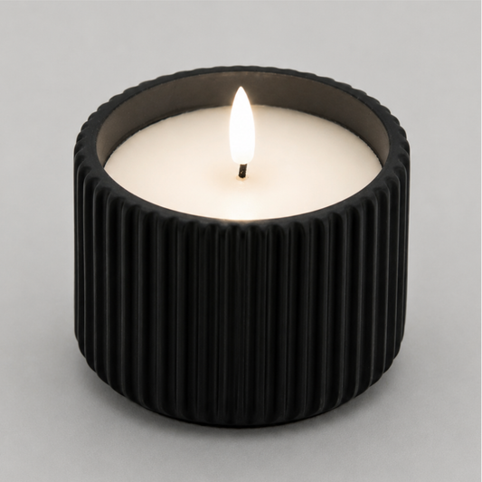 Black Cement Blend 9cm LED Candle