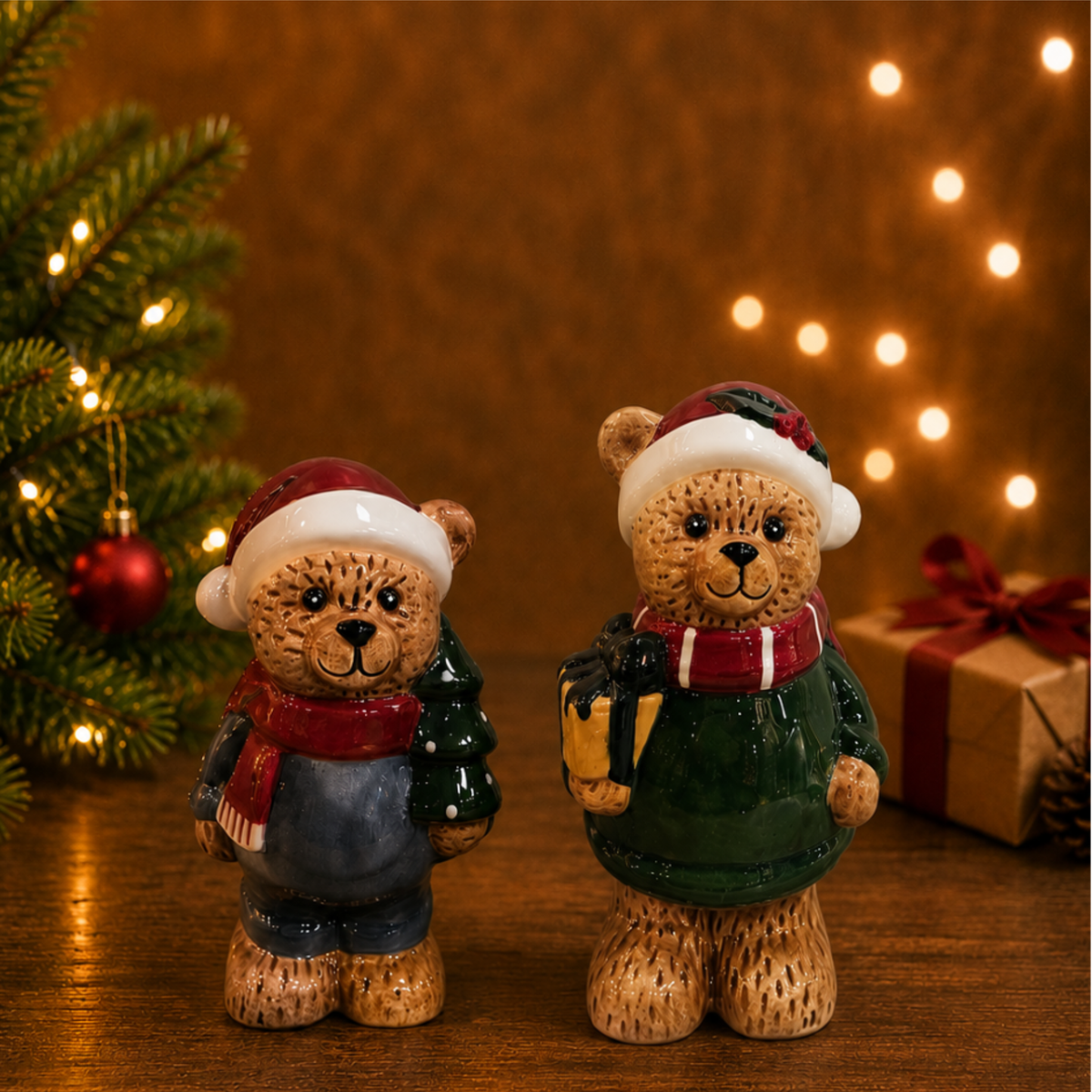 Porcelain Bear with Tree