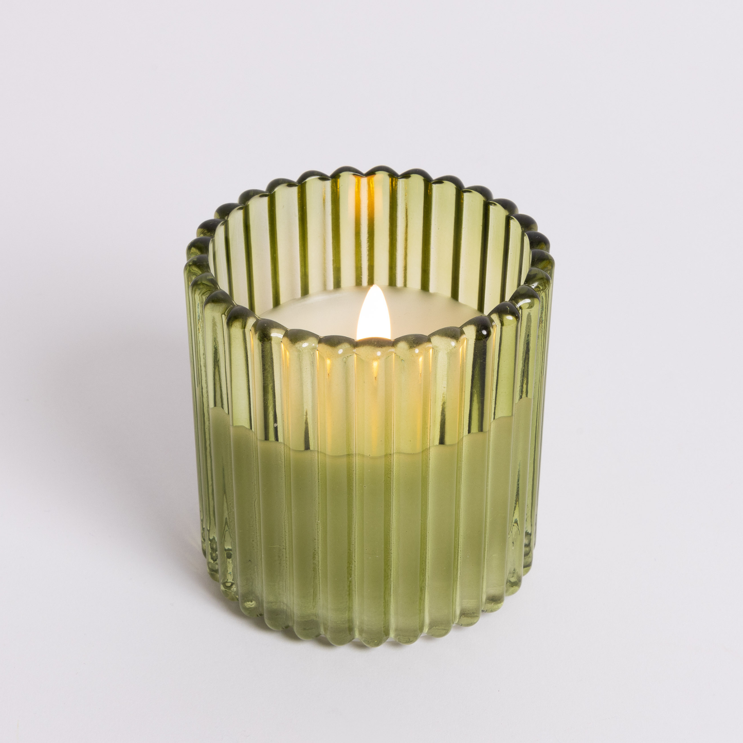 Green Glass Candle