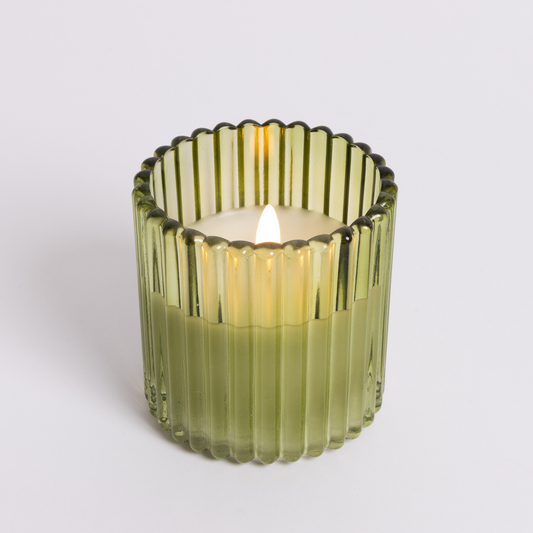 Green Glass Candle