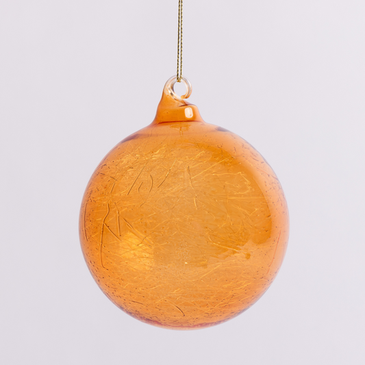 Burnt Orange Nest Glass Bauble