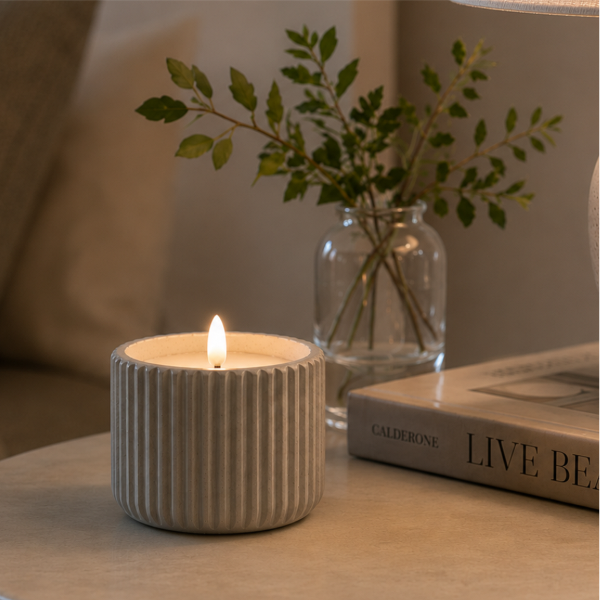 Ash Cement Blend 9cm Candle