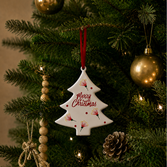 White Pohutukawa Christmas Decoration