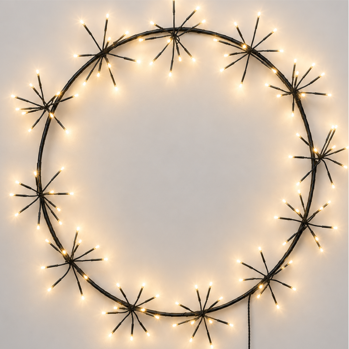 Large Light up Black Wreath