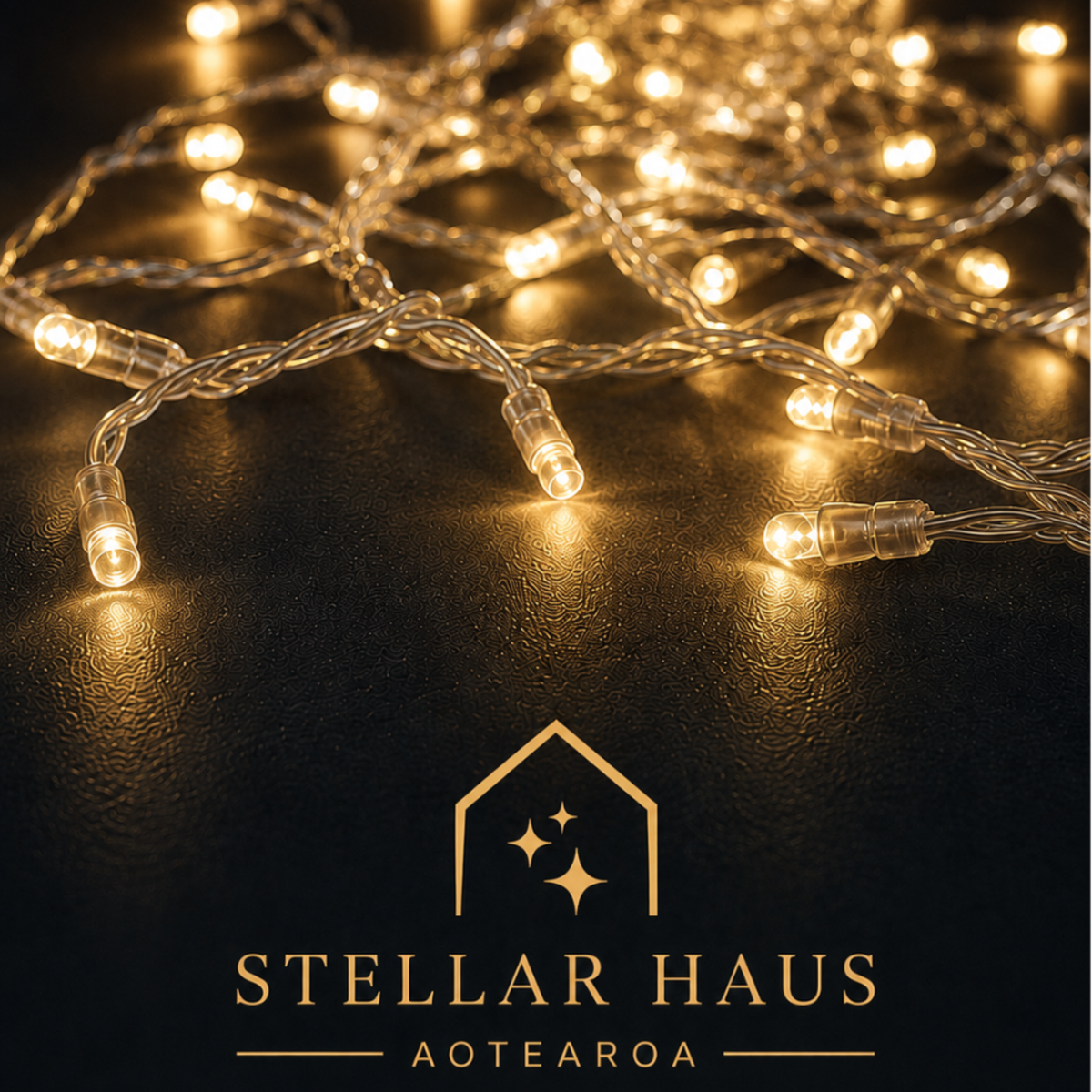 Fairy Lights Mains Powered 20m, Clear Cable, Warm White