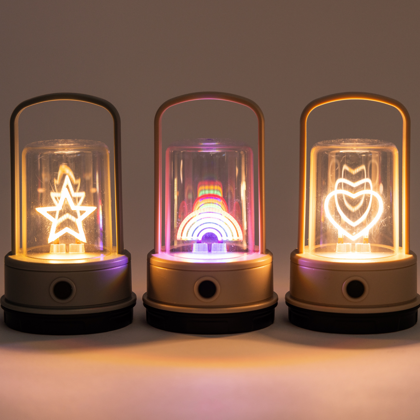 Pink Heart Lantern USB Recharge