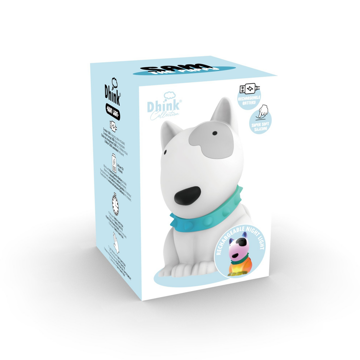 Squishy Sam the Puppy USB Rechargeable Night Light