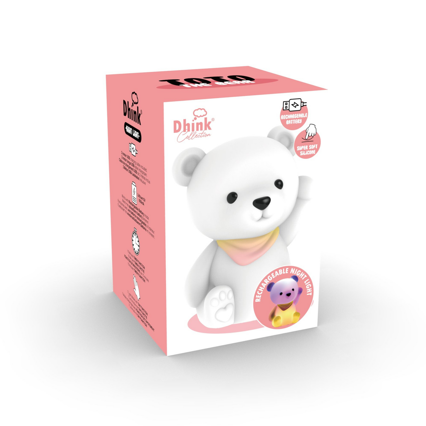 Squishy Toto the Teddy USB Rechargeable Night Light