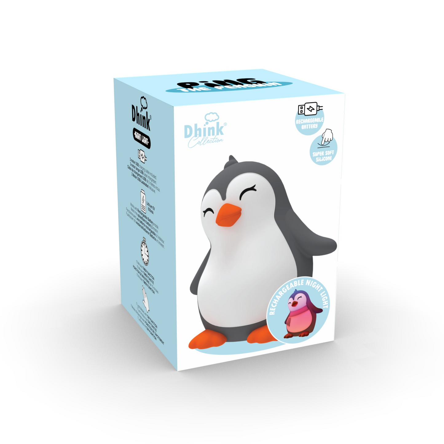 Squishy Ping the Penguin Rechargeable USB Night Light