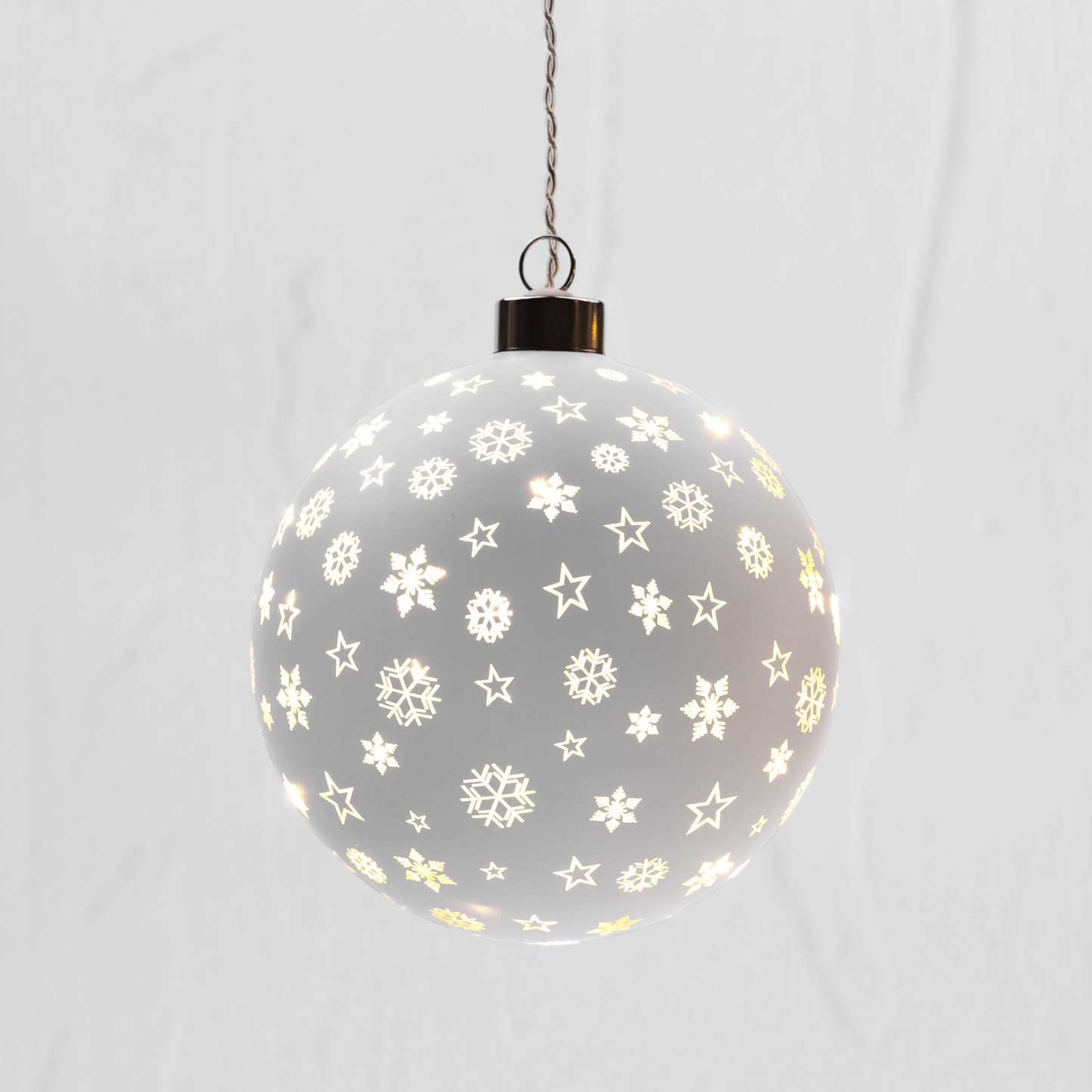 White Festive 12cm Twinkle Sphere