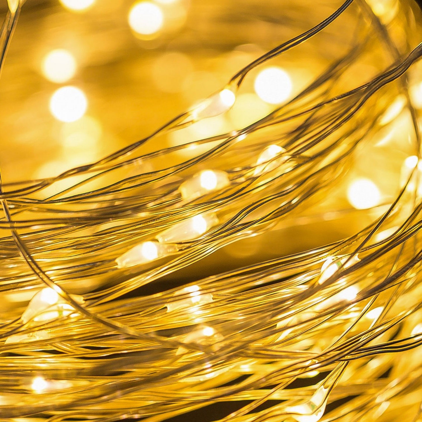 20m Plug In Silver Warm White 200 LED Seed Light String