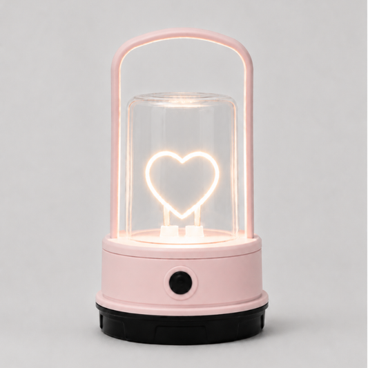 Pink Heart Lantern USB Recharge