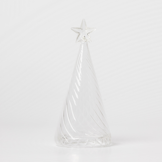 23cm Glass Table Top Wave Tree - unlit