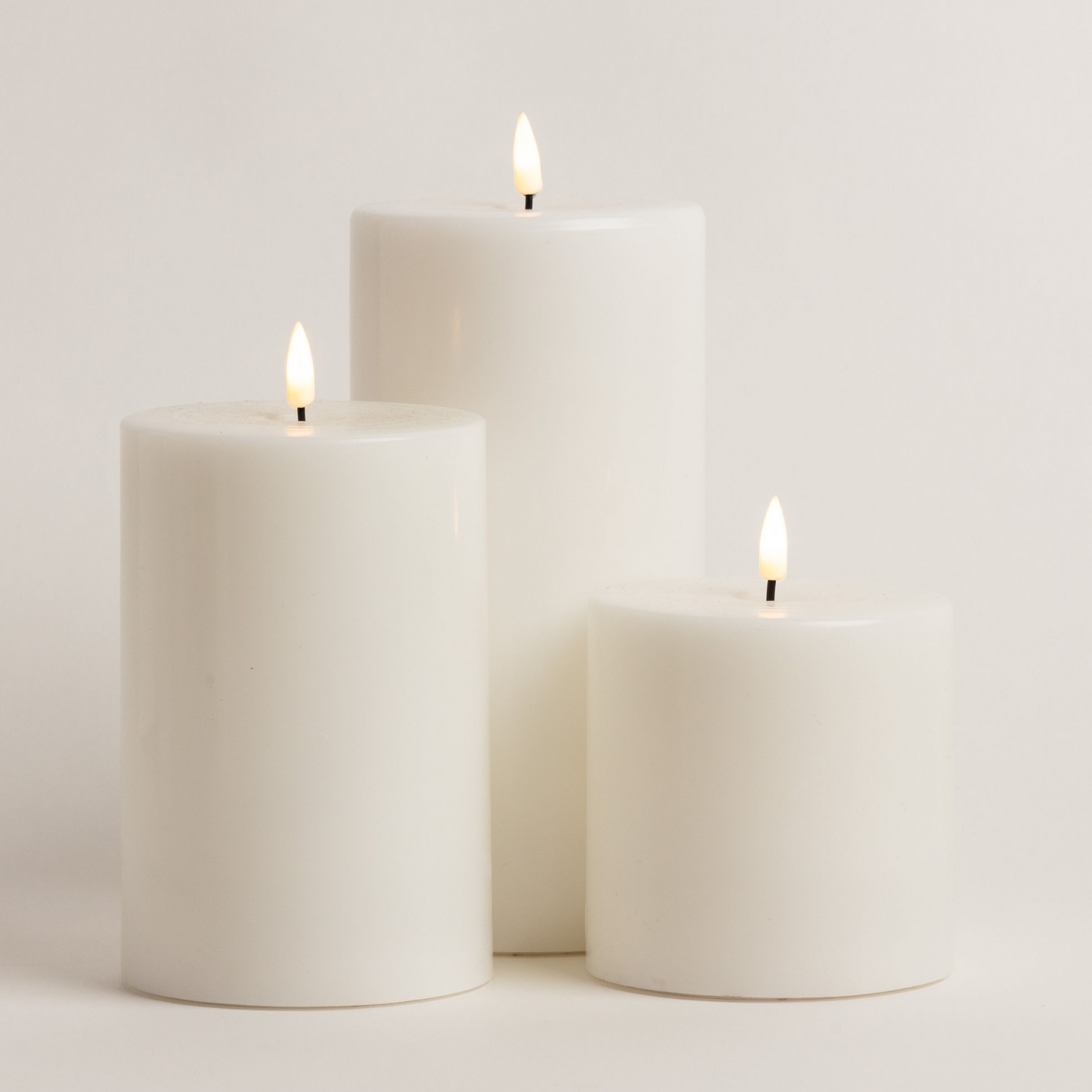 20cm x 10cm White LED Candle